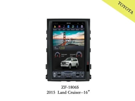 Штатная магнитола Carmedia ZF-1816H для Toyota Land Cruiser 200 2007-2015 Android в стиле Tesla